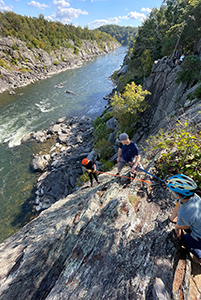 Rappelling at Great Falls