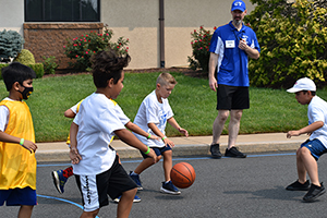 Coaching at Basketball Camp