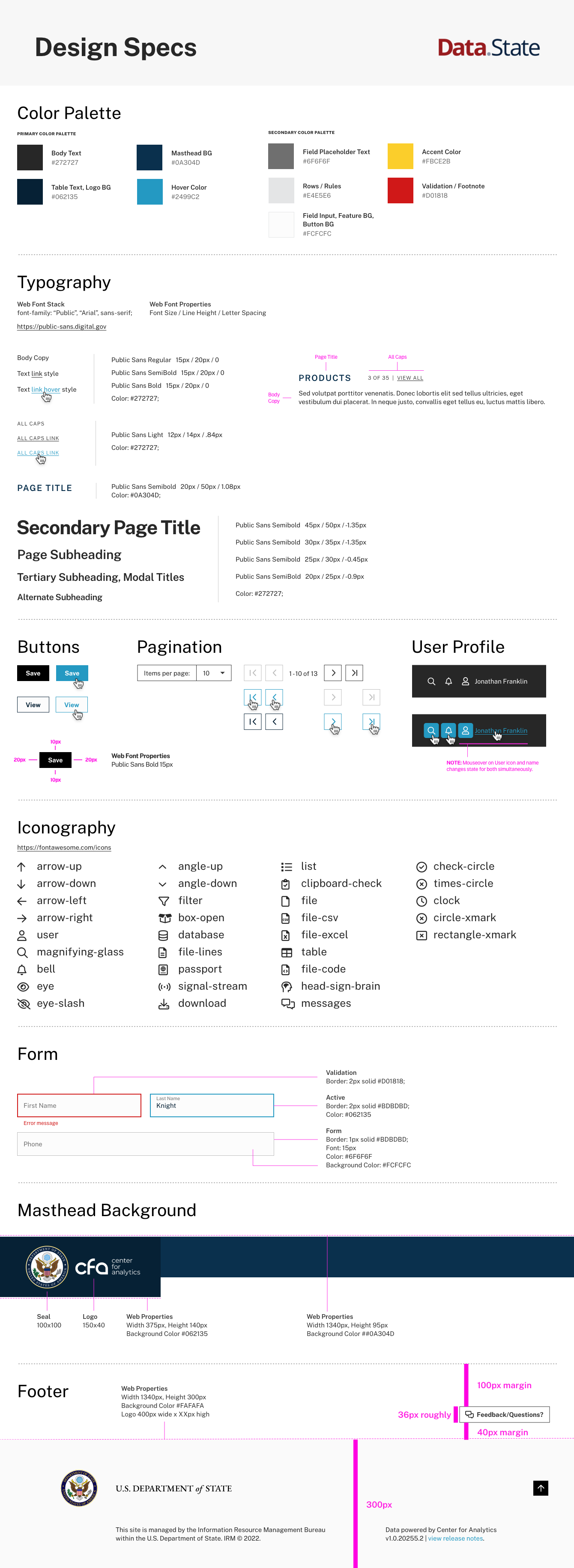 Design Specs